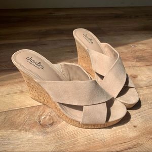 Never worn strappy Charles David wedges
